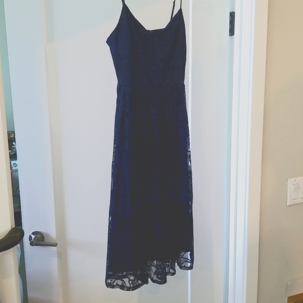 BB DAKOTA Navy Blue Sleeveless Lace Dress Size 0